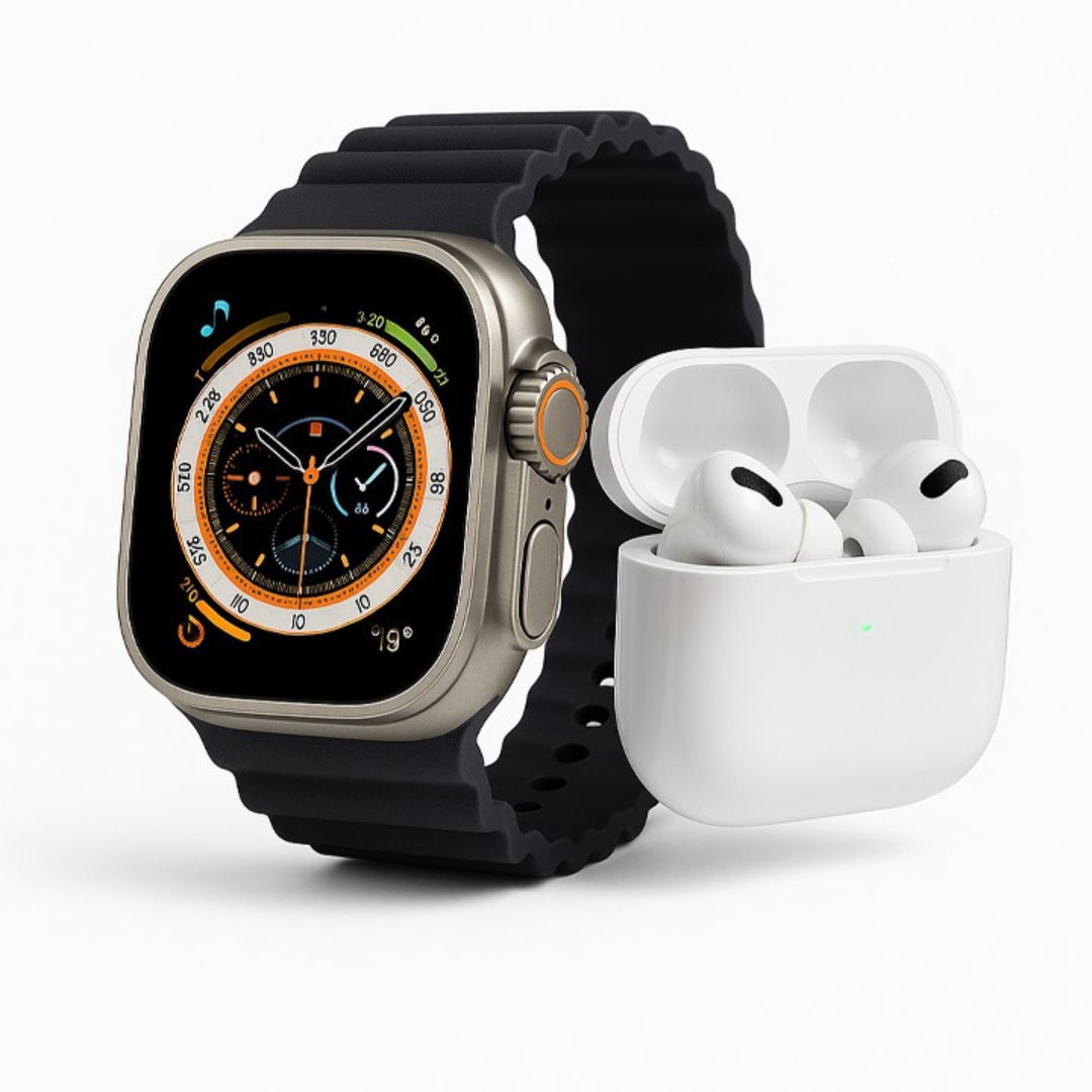 MK-C800 Ultra2 Smart Watch with Earbuds + 7 Straps