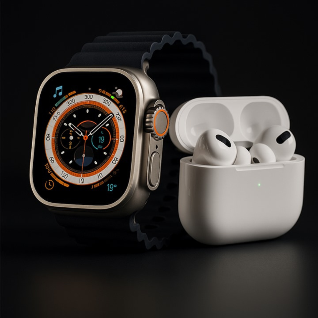 MK-C800 Ultra2 Smart Watch with Earbuds + 7 Straps