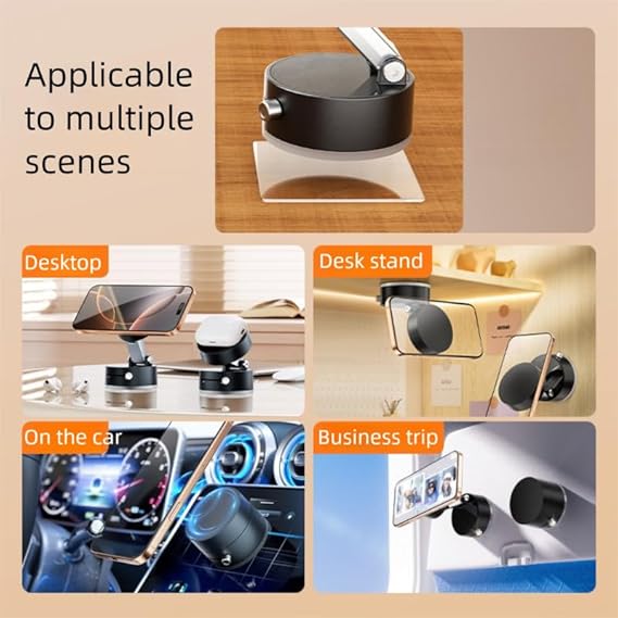 "Magnetic Car Phone Holder – 360° Rotating.